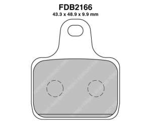 PASTIGLE FRENO FERODO MESCOLA RACING MOTO CODICE FDB2166CP1