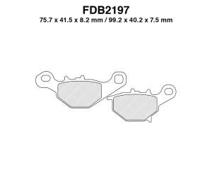 PASTIGLE FRENO FERODO MESCOLA SINTER MOTO CODICE FDB2197SG