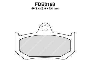 PASTIGLE FRENO FERODO MESCOLA SINTER MOTO CODICE FDB2198ST