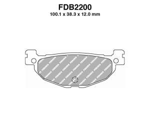 PASTIGLE FRENO FERODO MESCOLA SINTER MOTO CODICE FDB2200SM