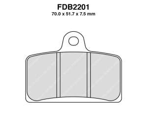 PASTIGLE FRENO FERODO MESCOLA SINTER MOTO CODICE FDB2201ST