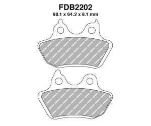 PASTIGLE FRENO FERODO MESCOLA SINTER MOTO CODICE FDB2202ST