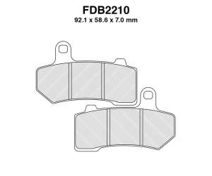 PASTIGLE FRENO FERODO MESCOLA SINTER MOTO CODICE FDB2210ST