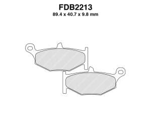 PASTIGLE FRENO FERODO MESCOLA SINTER MOTO CODICE FDB2213ST