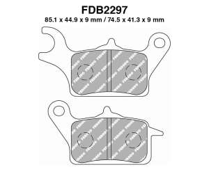 PASTIGLE FRENO FERODO MESCOLA ORGANICA MOTO CODICE FDB2297EF