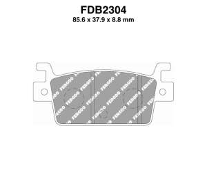 PASTIGLE FRENO FERODO MESCOLA ORGANICA MOTO CODICE FDB2304EF