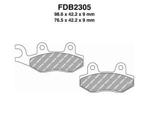 PASTIGLE FRENO FERODO MESCOLA ORGANICA MOTO CODICE FDB2305EF