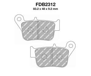 PASTIGLE FRENO FERODO MESCOLA ORGANICA MOTO CODICE FDB2312EF