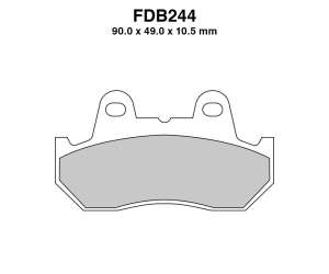 PASTIGLE FRENO FERODO MESCOLA ORGANICA MOTO CODICE FDB244EF