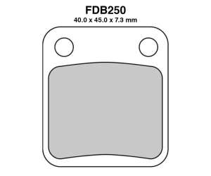 PASTIGLE FRENO FERODO MESCOLA ORGANICA MOTO CODICE FDB250EF