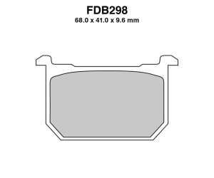 PASTIGLE FRENO FERODO MESCOLA ORGANICA MOTO CODICE FDB298P