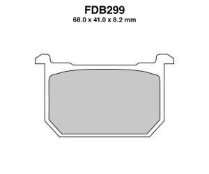 PASTIGLE FRENO FERODO MESCOLA ORGANICA MOTO CODICE FDB299P