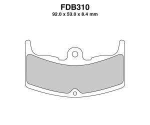 PASTIGLE FRENO FERODO MESCOLA ORGANICA MOTO CODICE FDB310P