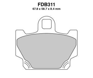 PASTIGLE FRENO FERODO MESCOLA ORGANICA MOTO CODICE FDB311P