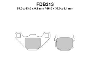 PASTIGLE FRENO FERODO MESCOLA ORGANICA MOTO CODICE FDB313EF