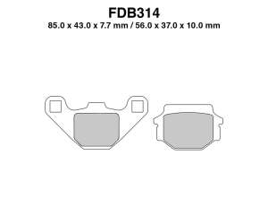 PASTIGLE FRENO FERODO MESCOLA ORGANICA MOTO CODICE FDB314EF