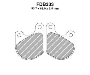PASTIGLE FRENO FERODO MESCOLA ORGANICA MOTO CODICE FDB333P
