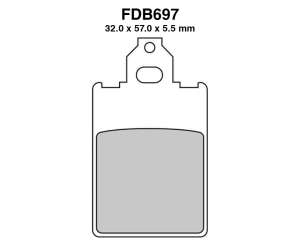 PASTIGLE FRENO FERODO MESCOLA ORGANICA MOTO CODICE FDB697EF