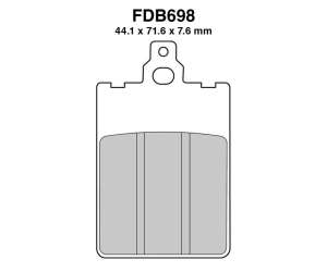PASTIGLE FRENO FERODO MESCOLA ORGANICA MOTO CODICE FDB698P