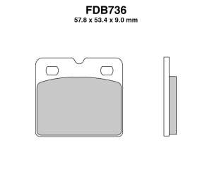 PASTIGLE FRENO FERODO MESCOLA ORGANICA MOTO CODICE FDB736P