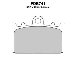PASTIGLE FRENO FERODO MESCOLA ORGANICA MOTO CODICE FDB741P