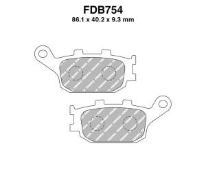 PASTIGLE FRENO FERODO MESCOLA ORGANICA MOTO CODICE FDB754EF