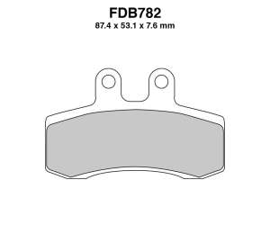 PASTIGLE FRENO FERODO MESCOLA ORGANICA MOTO CODICE FDB782P