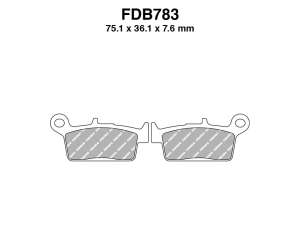 PASTIGLE FRENO FERODO MESCOLA ORGANICA MOTO CODICE FDB783AG