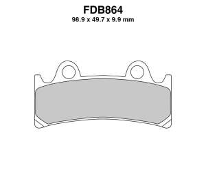 PASTIGLE FRENO FERODO MESCOLA ORGANICA MOTO CODICE FDB864P