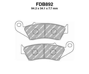 PASTIGLE FRENO FERODO MESCOLA ORGANICA MOTO CODICE FDB892EF