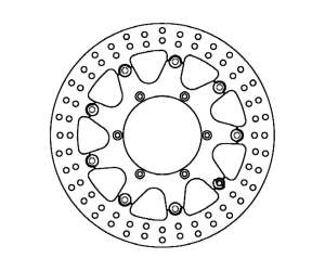 DISCO FRENO APRILIA PEGASO 6501996 - 1997 - 1998 - 1999 - 2000 - 2001 - 2002 - 2003 - 2004 - 2005 - 2006 - 2007 - 2008 ANTERIORE  