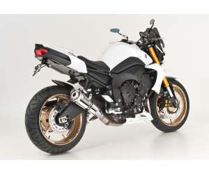 Scarico YAMAHA FZ8 anno  2010 - 2011 - 2012 - 2013 - 2014 - 2015 - 2016   terminale di scarico HURRIC SP Slip on in acciaio inossidabile lucidato colore argento