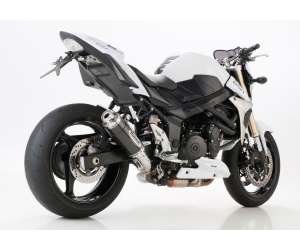 Scarico SUZUKI GSR 750 anno  2011 - 2012 - 2013 - 2014 - 2015 - 2016   terminale di scarico HURRIC Supersport Slip on in carbonio colore carbonio