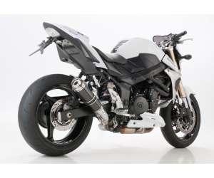 Scarico SUZUKI GSR 750 anno  2011 - 2012 - 2013 - 2014 - 2015 - 2016   terminale di scarico HURRIC SP Slip on in carbonio colore carbonio