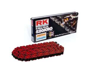 CATENA PER MOTO 520KRO 120 MAGLIE CLF ROSSA PRODOTTA DA RK 
