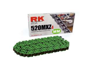 CATENA PER MOTO 520MXZ4 120 MAGLIE CL VERDE PRODOTTA DA RK 