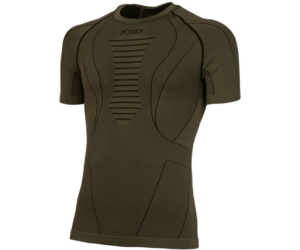 Maglia moto, bici e running tecnica sportiva antivento spyder a maniche corte verde XTECH taglia XXS