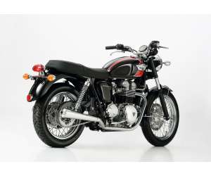 Scarico TRIUMPH Bonneville T100 2005 - 2006 - 2007 - 2008 - 2009 - 2010 - 2011 - 2012 - 2013 - 2014 - 2015  .  SHARK Retro Slip on terminale di scarico acciaio inossidabile lucidato colore argento