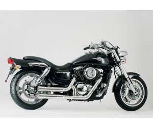 Scarico SUZUKI M 1600 Intruder 2005 Sistema di scarico FALCON Double Groove sistema completo acciaio inossidabile lucidato colore argento