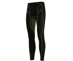 Pantaloni moto, bici e running tecnici sportivi antivento invernali neri e verdi XTECH taglia XXS
