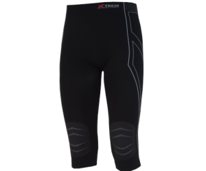 Pantaloni moto, bici e running tecnici sportivi antivento invernali neri lunghezza 3/4 XTECH taglia S
