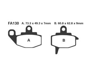 PASTIGLE FRENO TT EBC MESCOLA ORGANICA MOTO CODICE R1113000