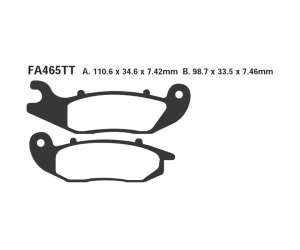 PASTIGLE FRENO TT EBC MESCOLA ORGANICA MOTO CODICE R1146500