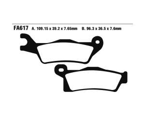 PASTIGLE FRENO TT EBC MESCOLA ORGANICA MOTO CODICE R1161700