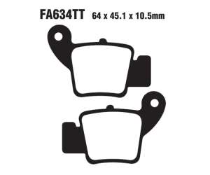 PASTIGLE FRENO TT EBC MESCOLA ORGANICA MOTO CODICE R1163400