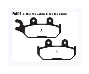 PASTIGLE FRENO TT EBC MESCOLA ORGANICA MOTO CODICE R1164500