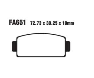 PASTIGLE FRENO TT EBC MESCOLA ORGANICA MOTO CODICE R1165100