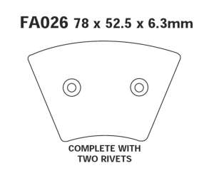 PASTIGLE FRENO EBC MESCOLA ORGANICA MOTO CODICE R1202600