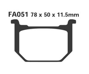 PASTIGLE FRENO EBC MESCOLA ORGANICA MOTO CODICE R1205100