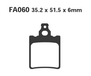 PASTIGLE FRENO EBC MESCOLA ORGANICA MOTO CODICE R1206000